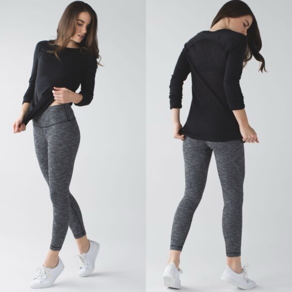 Lululemon High Times Pant Legging Coco Pique Black Luon Sz6